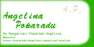 angelina poparadu business card
